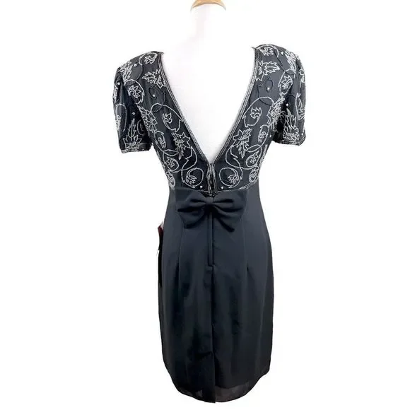 vintage beaded mini dress Vintage Mini Dress with Pearl Beading  Ragstock